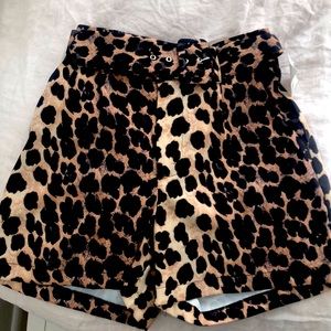 Cheetah high waisted shorts